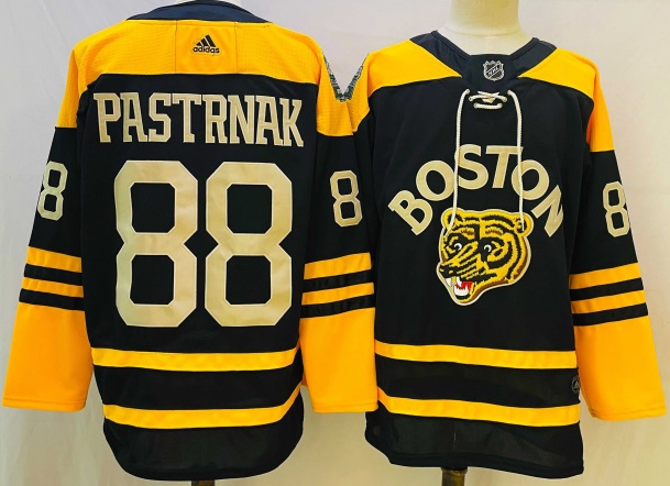 Men's Boston Bruins #88 David Pastrnak Black Classic Primegreen Stitched Jersey